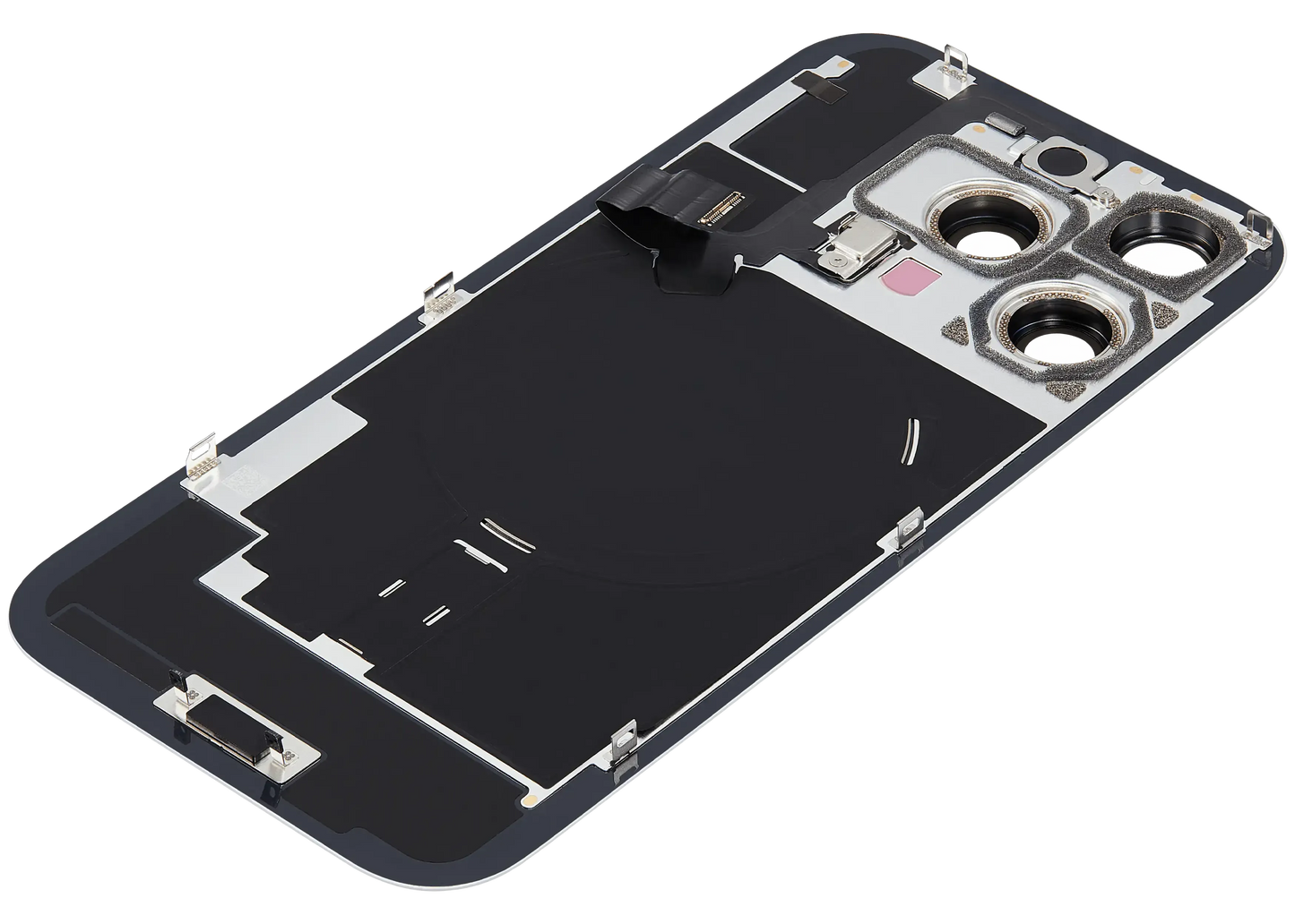 Back Glass w/ MagSafe Magnet & NFC & Flashlight Flex For iPhone 16 Pro (Pull) (White Titanium)