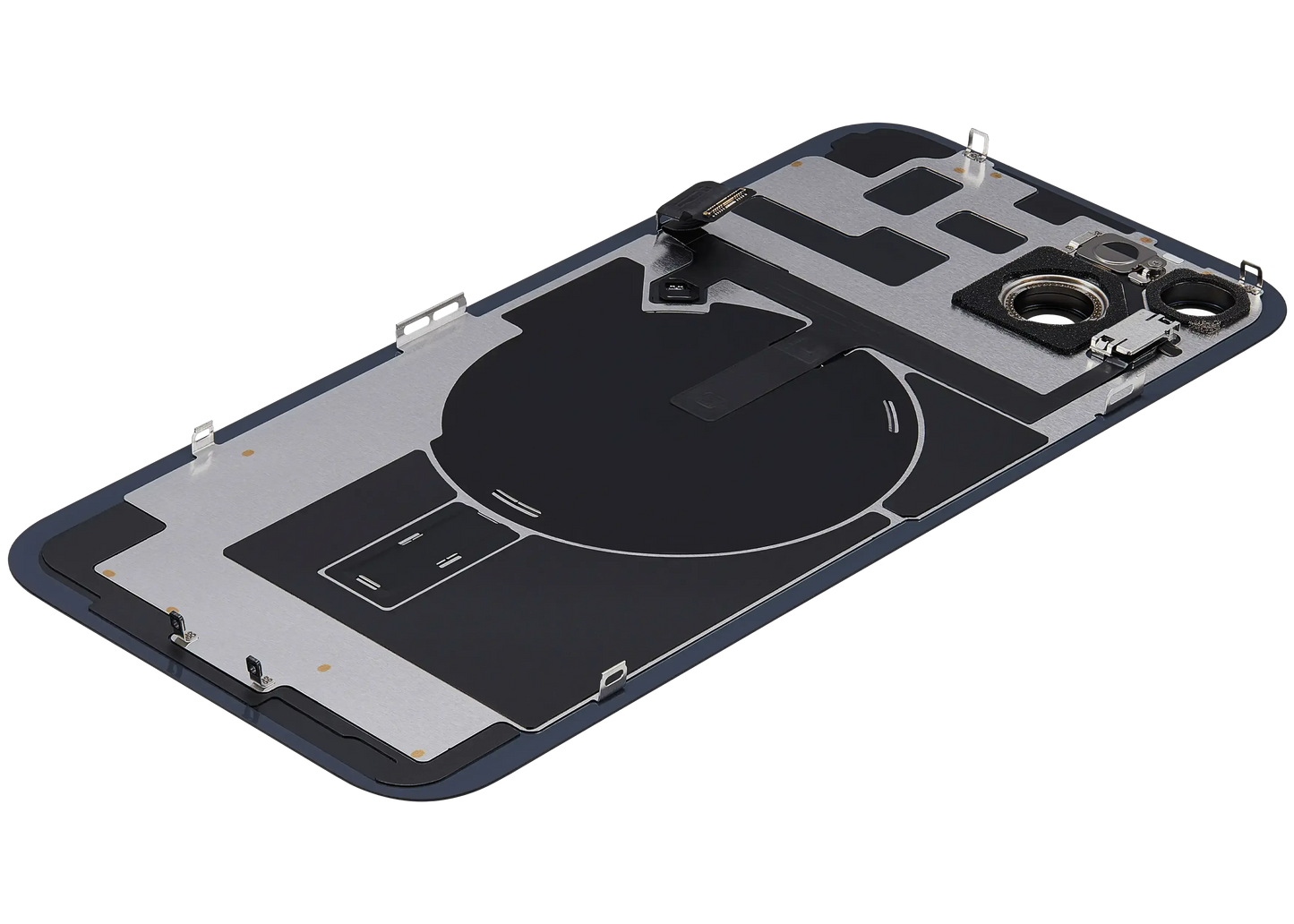 Back Glass w/ MagSafe Magnet & NFC & Flashlight Flex For iPhone 14 Plus (Pull) (Midnight)