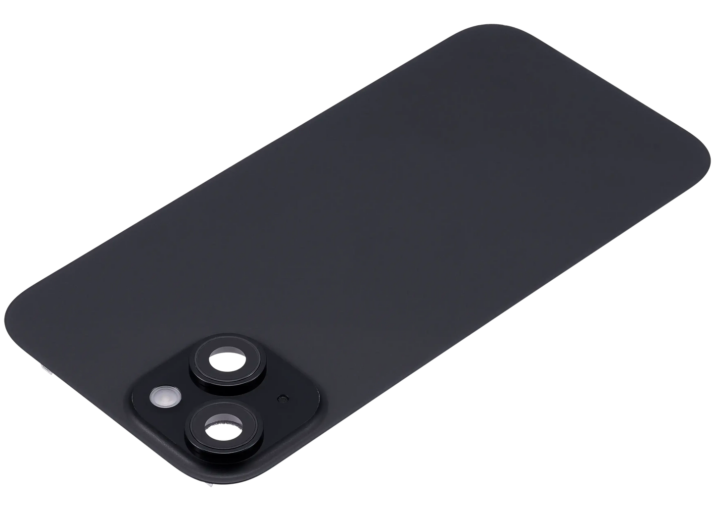 Back Glass w/ MagSafe Magnet & NFC & Flashlight Flex For iPhone 15 (Pull) (Black)