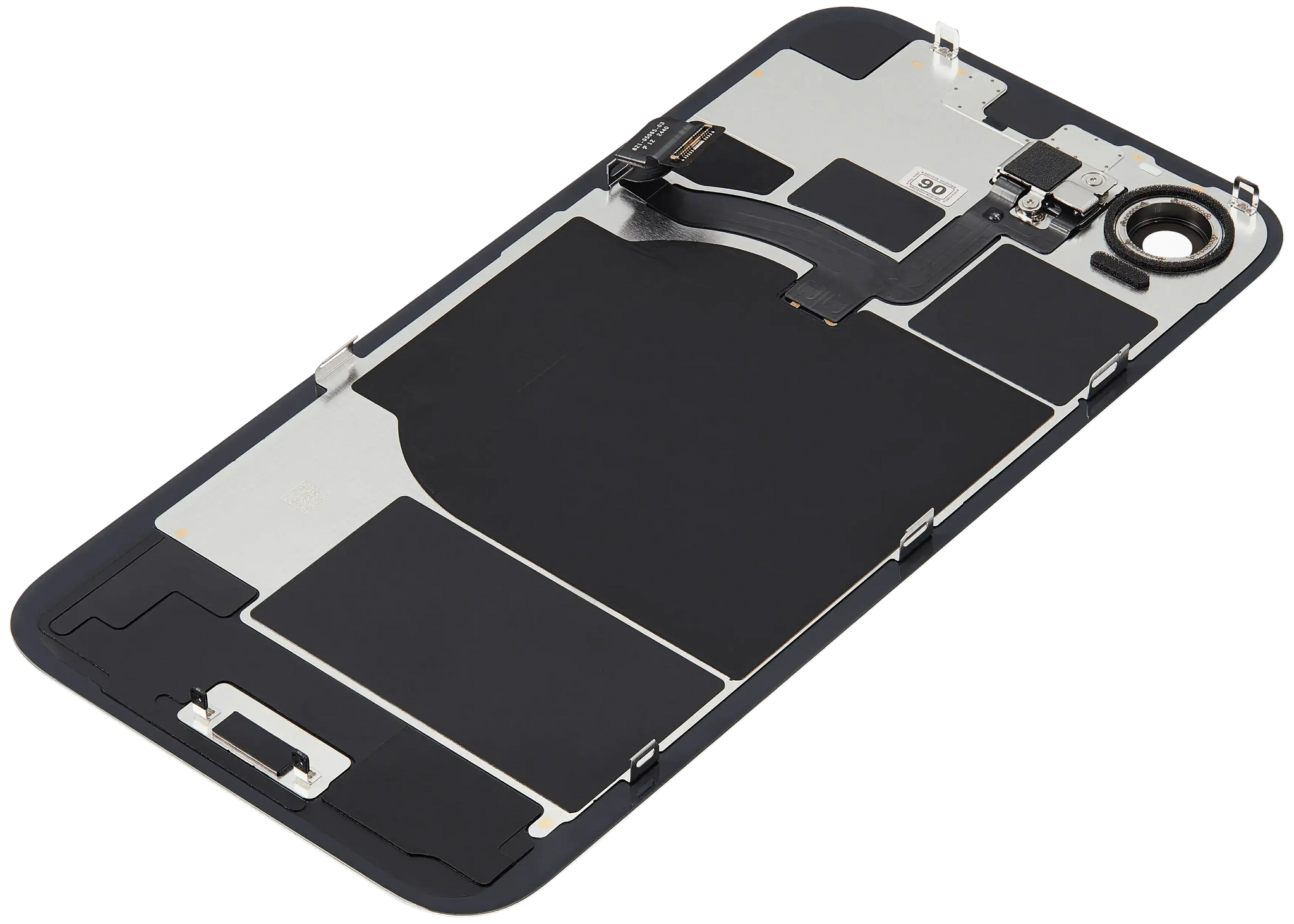 Back Glass w/ MagSafe Magnet & NFC & Flashlight Flex For iPhone 16e (Pull) (White)