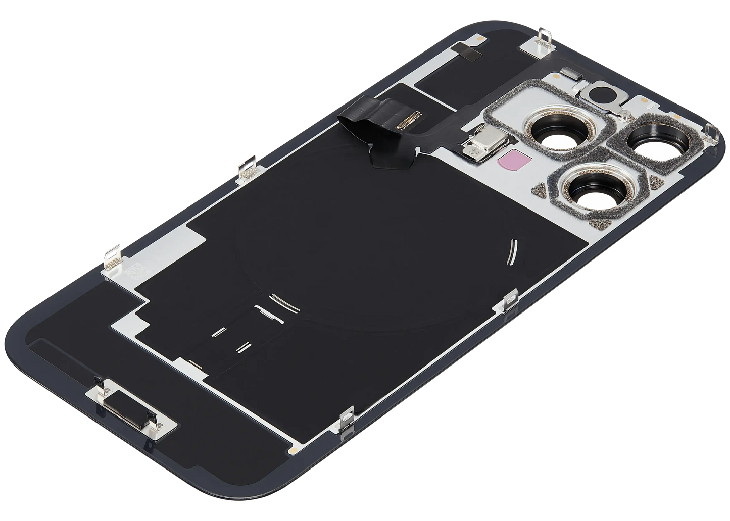 Back Glass w/ MagSafe Magnet & NFC & Flashlight Flex For iPhone 16 Pro (Pull) (Black Titanium)