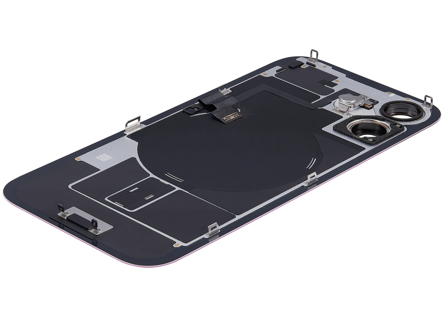 Back Glass w/ MagSafe Magnet & NFC & Flashlight Flex For iPhone 16 (Pull) (Pink)