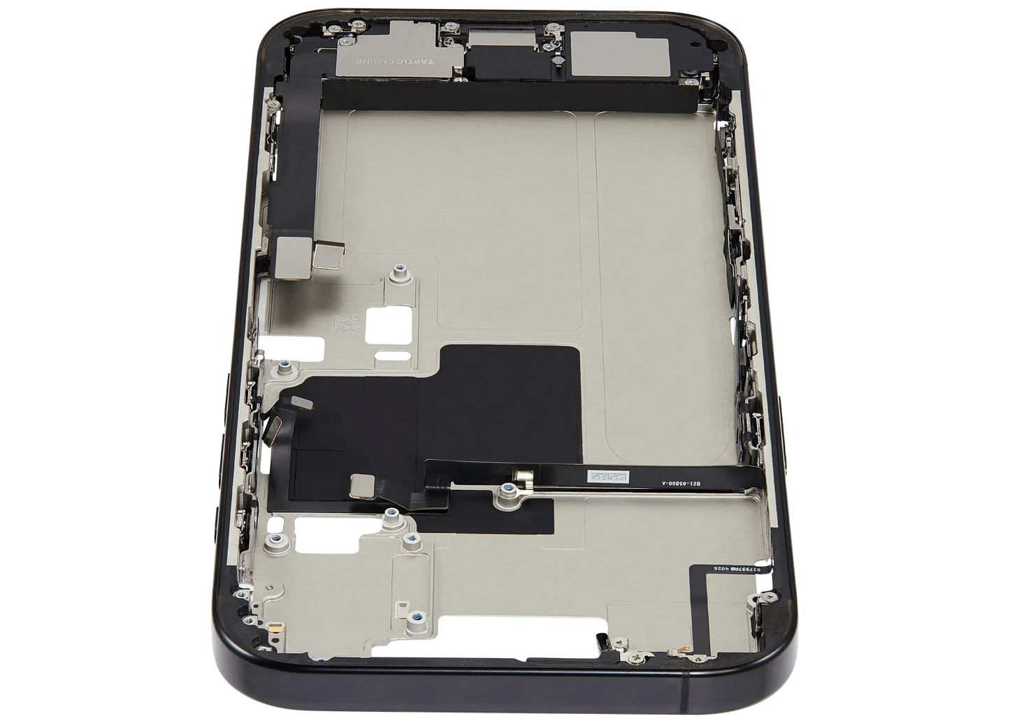 Mid-Frame Housing W/ Charging Port Flex & Small Parts For iPhone 16 Pro Max (EU / Global Version) (Pull) (Black Titanium)