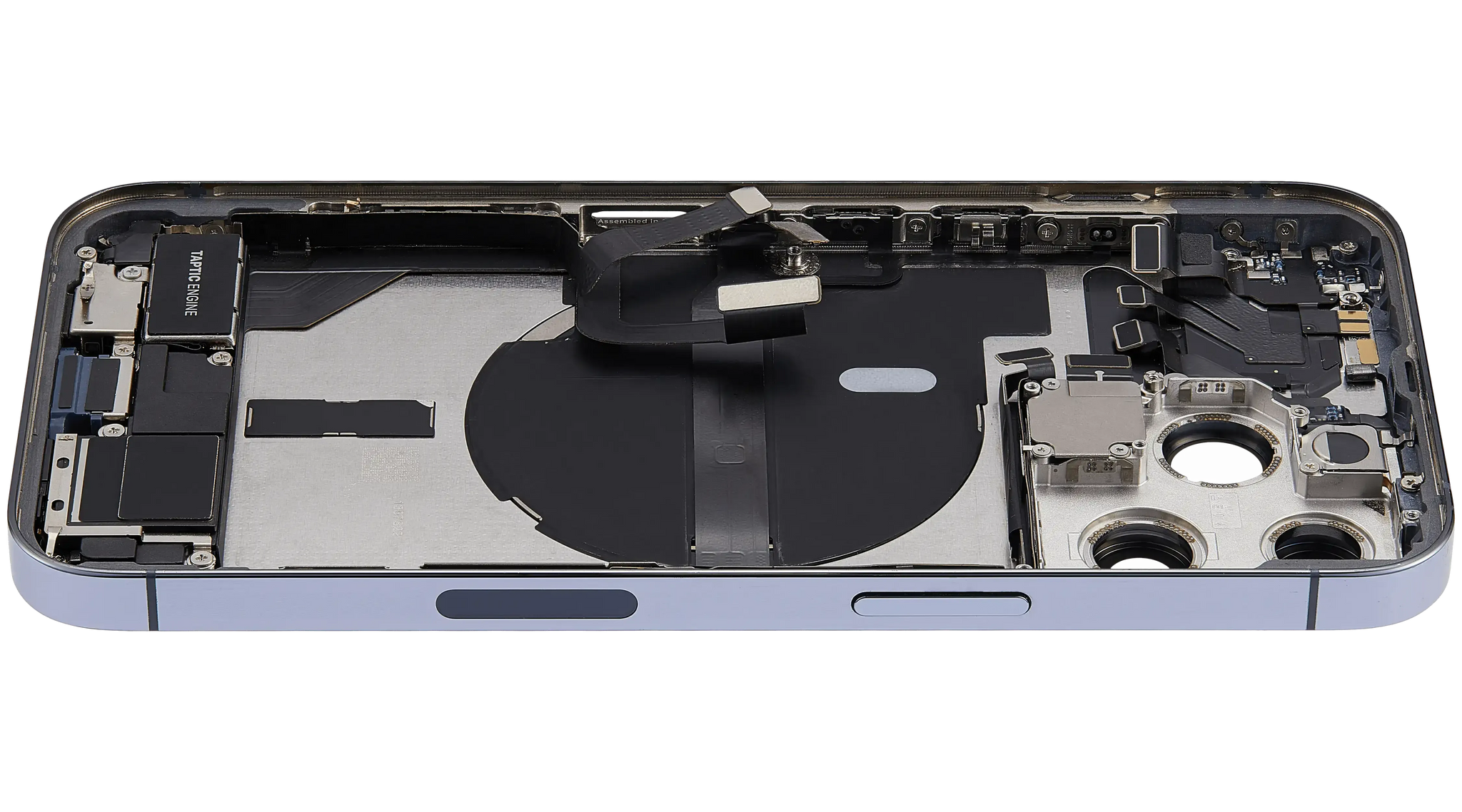 Back Housing W/ Charging Port Flex & Small Parts For iPhone 13 Pro (US Version) (Used OEM) (Pull) (Sierra Blue)