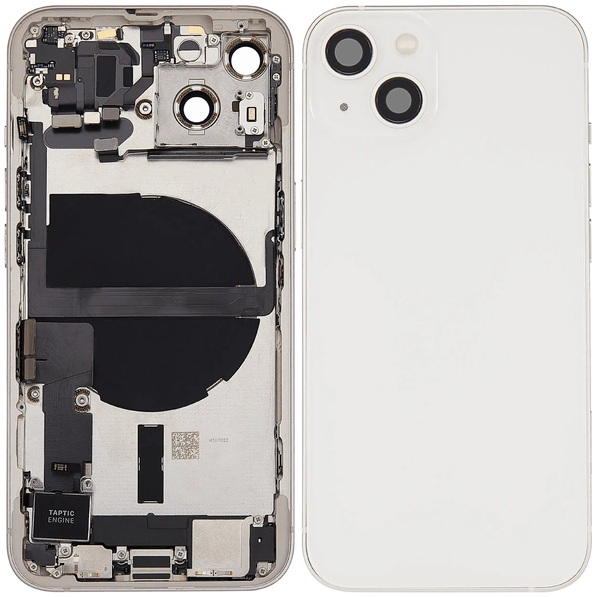 Back Housing W/ Charging Port Flex & Small Parts For iPhone 13 (EU / Global Version) (Pull) (Starlight)