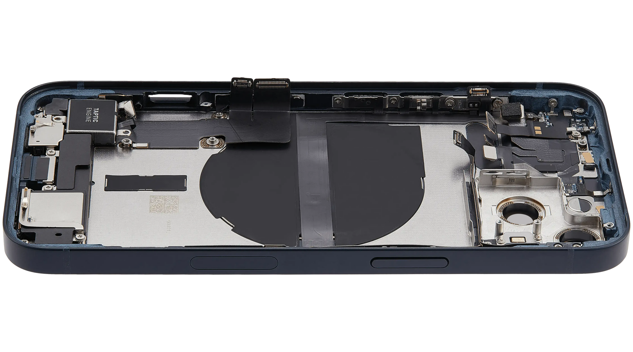 Back Housing W/ Charging Port Flex & Small Parts For iPhone 13 (US Version) (Used OEM) (Pull) (Midnight)