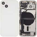 Back Housing W/ Charging Port Flex & Small Parts For iPhone 13 (US Version) (Used OEM) (Pull) (Starlight)