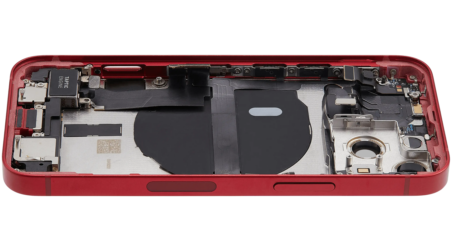 Back Housing W/ Charging Port Flex & Small Parts For iPhone 13 Mini (US Version) (Used OEM) (Pull) (Red)