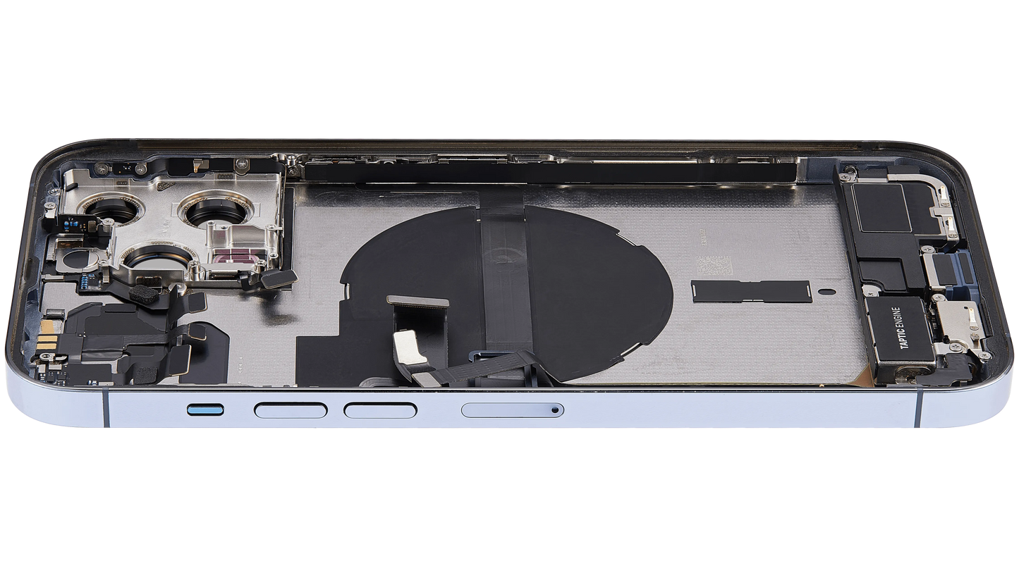 Back Housing W/ Small Parts For iPhone 13 Pro Max (EU / Global Version) (Used OEM) (Pull) (Sierra Blue)