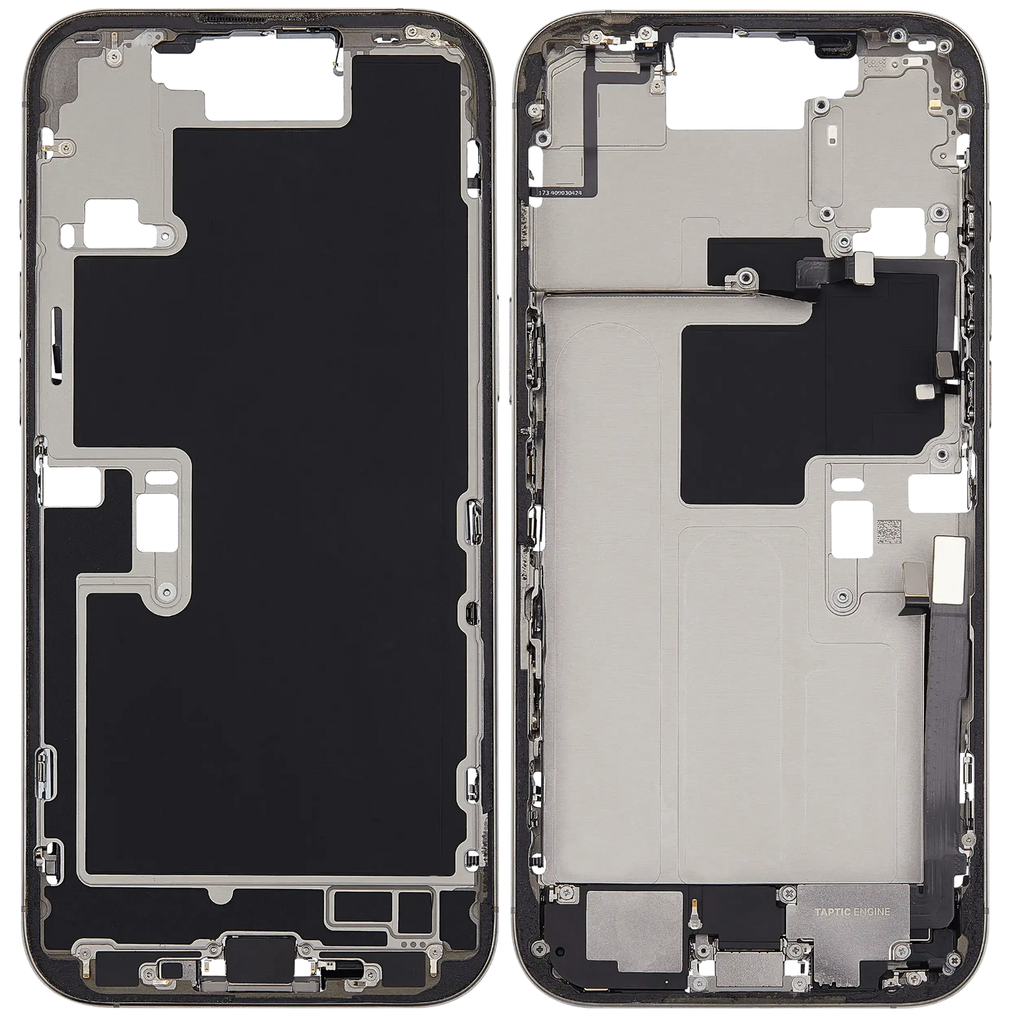 Mid-Frame Housing W/ Charging Port Flex & Small Parts For iPhone 16 Pro Max (US Version) (Pull) (Natural Titanium)