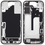 Mid-Frame Housing W/ Charging Port Flex & Small Parts For iPhone 16 (EU / Global Version) (Pull) (White)