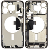 Mid-Frame Housing W/ Charging Port Flex & Small Parts For iPhone 15 Pro Max (US Version) (Pull) (White Titanium)
