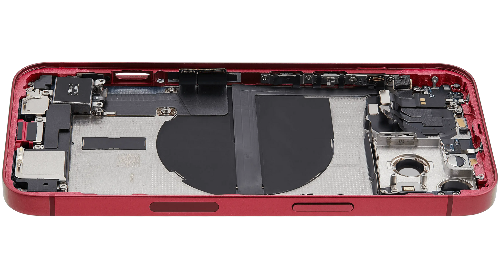 Back Housing W/ Charging Port Flex & Small Parts For iPhone 13 (US Version) (Used OEM) (Pull) (Red)