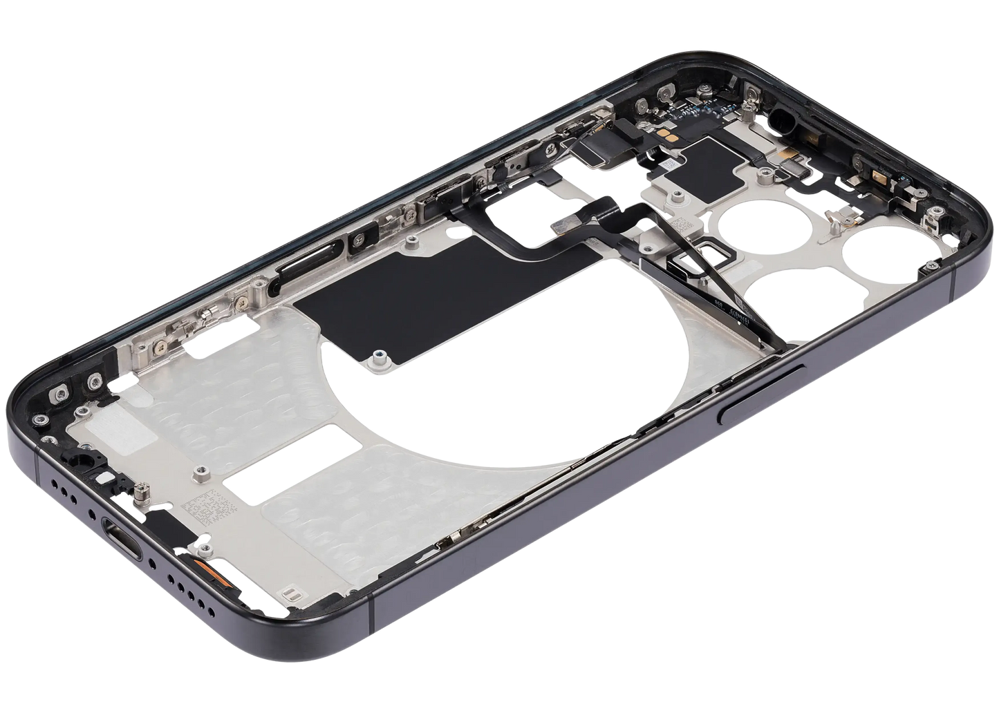 Mid-Frame Housing W/ Small Parts For iPhone 15 Pro (EU / Global Version) (Pull) (Black Titanium)