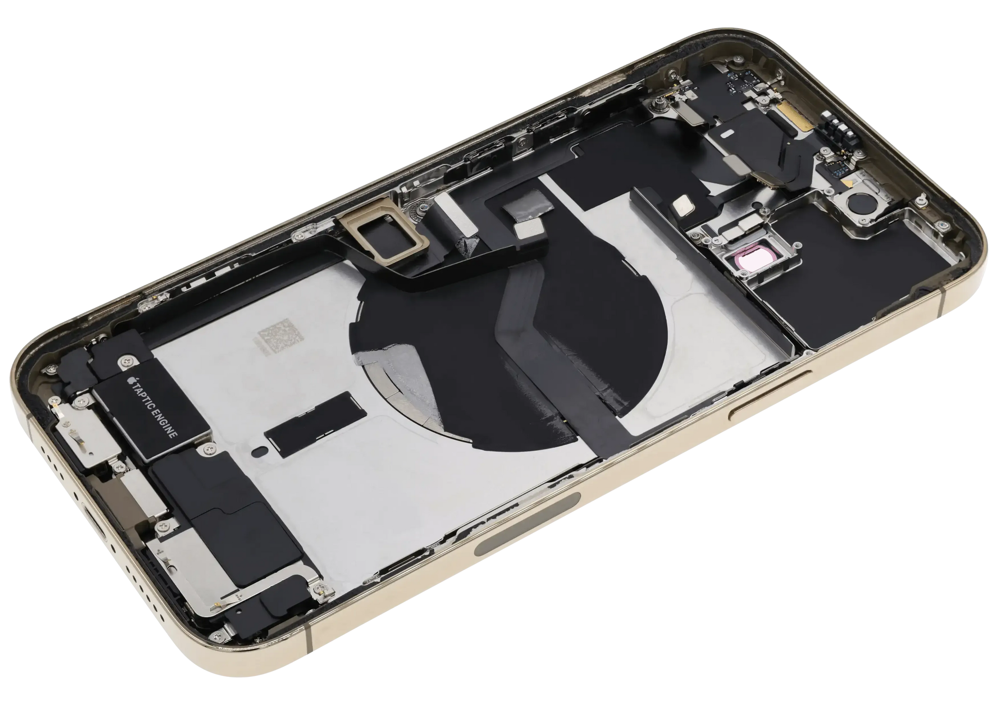 Back Housing W/ Charging Port Flex & Small Parts For iPhone 12 Pro Max (US Version) (Used OEM) (Pull) (Gold)