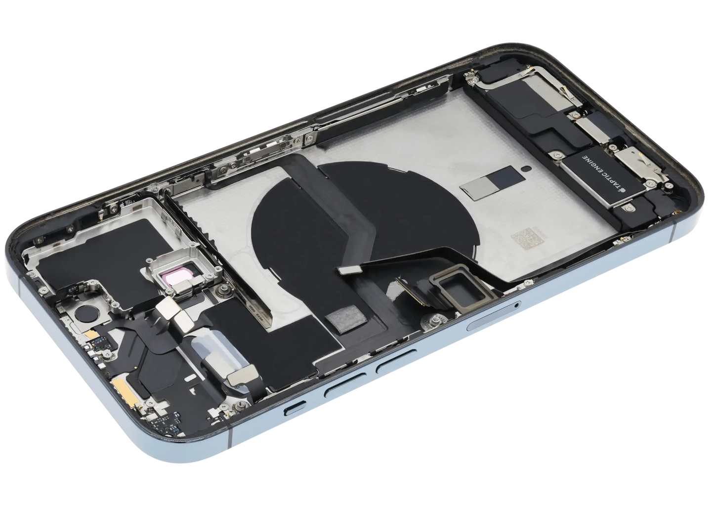 Back Housing W/ Charging Port Flex & Small Parts For iPhone 12 Pro Max (US Version) (Used OEM) (Pull) (Pacific Blue)