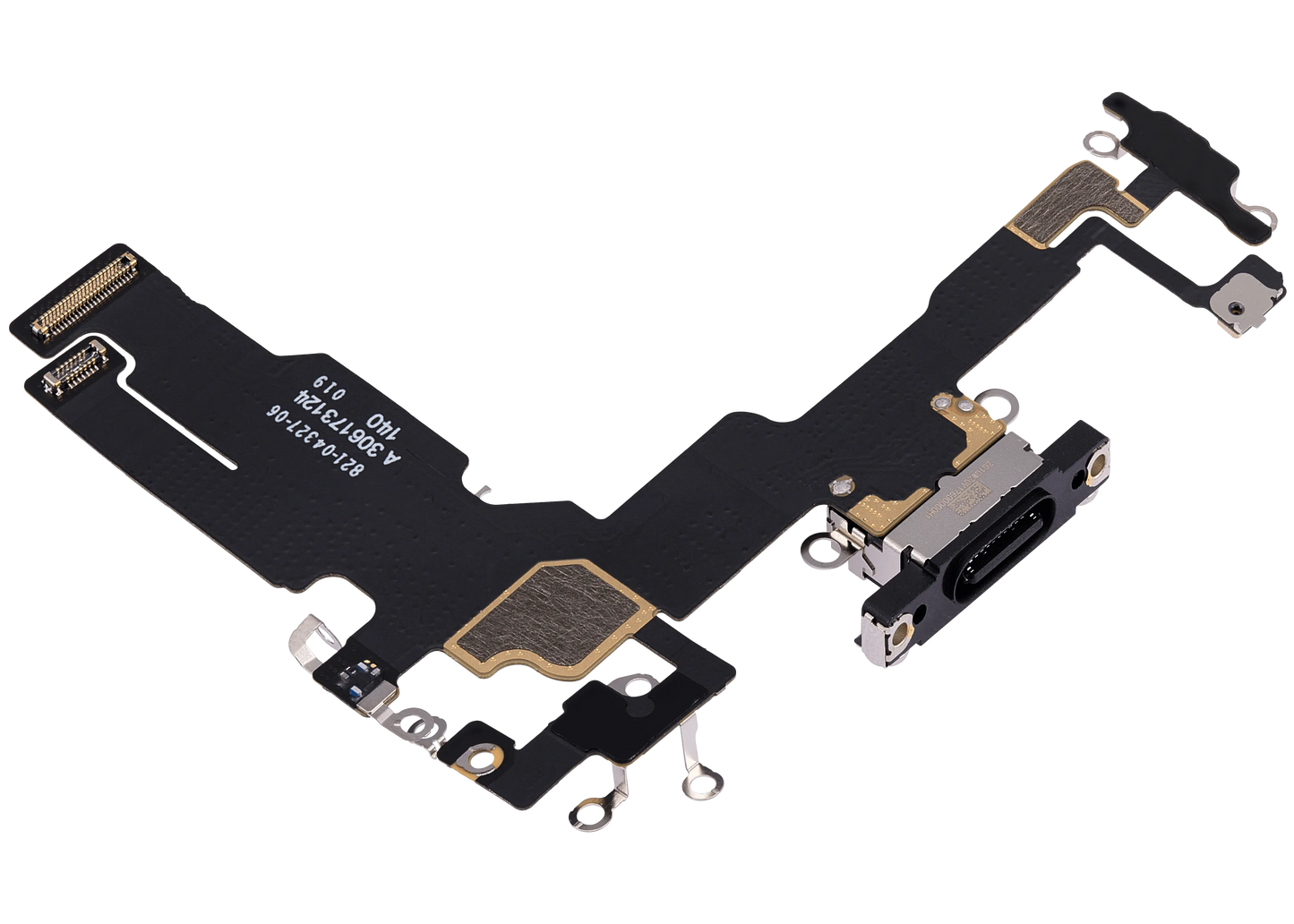 Charging Port Flex Cable For iPhone 15 (Pull) (Black)