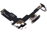 Charging Port Flex Cable For iPhone 15 (Pull) (Black)