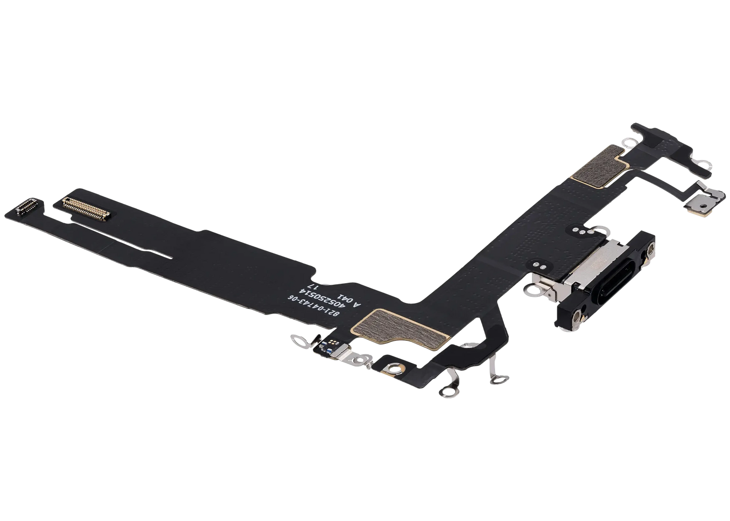 Charging Port Flex Cable For iPhone 16 (Pull) (Black)