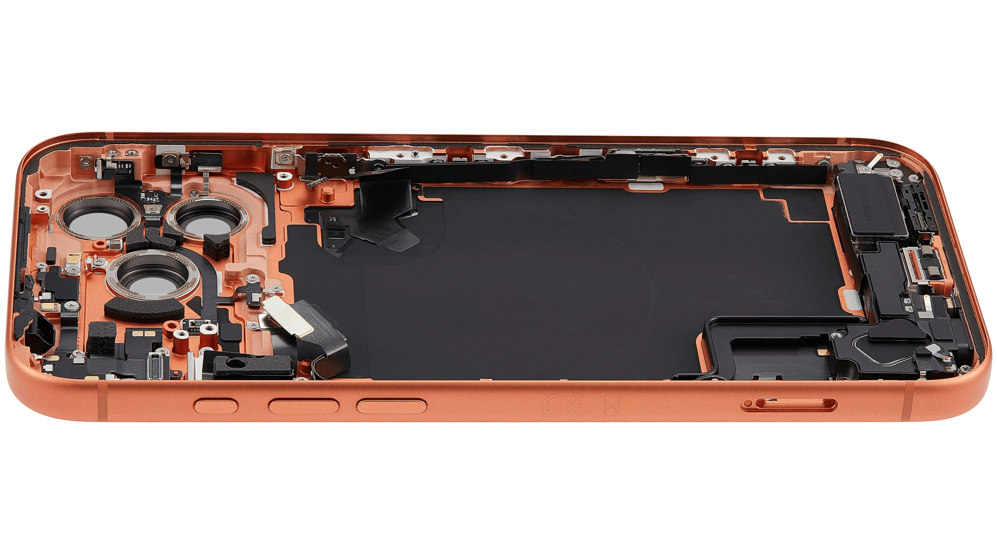 Back Housing W/ Charging Port Flex & Small Parts For iPhone 17 Pro Max (EU / Global Version) (Pull) (Cosmic Orange)