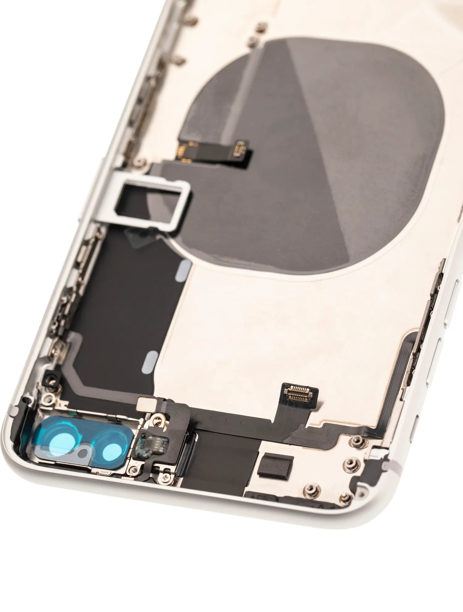 Back Housing W/ Small Components Pre-Installed For iPhone 8 Plus (Used OEM) (Pull) (Silver)