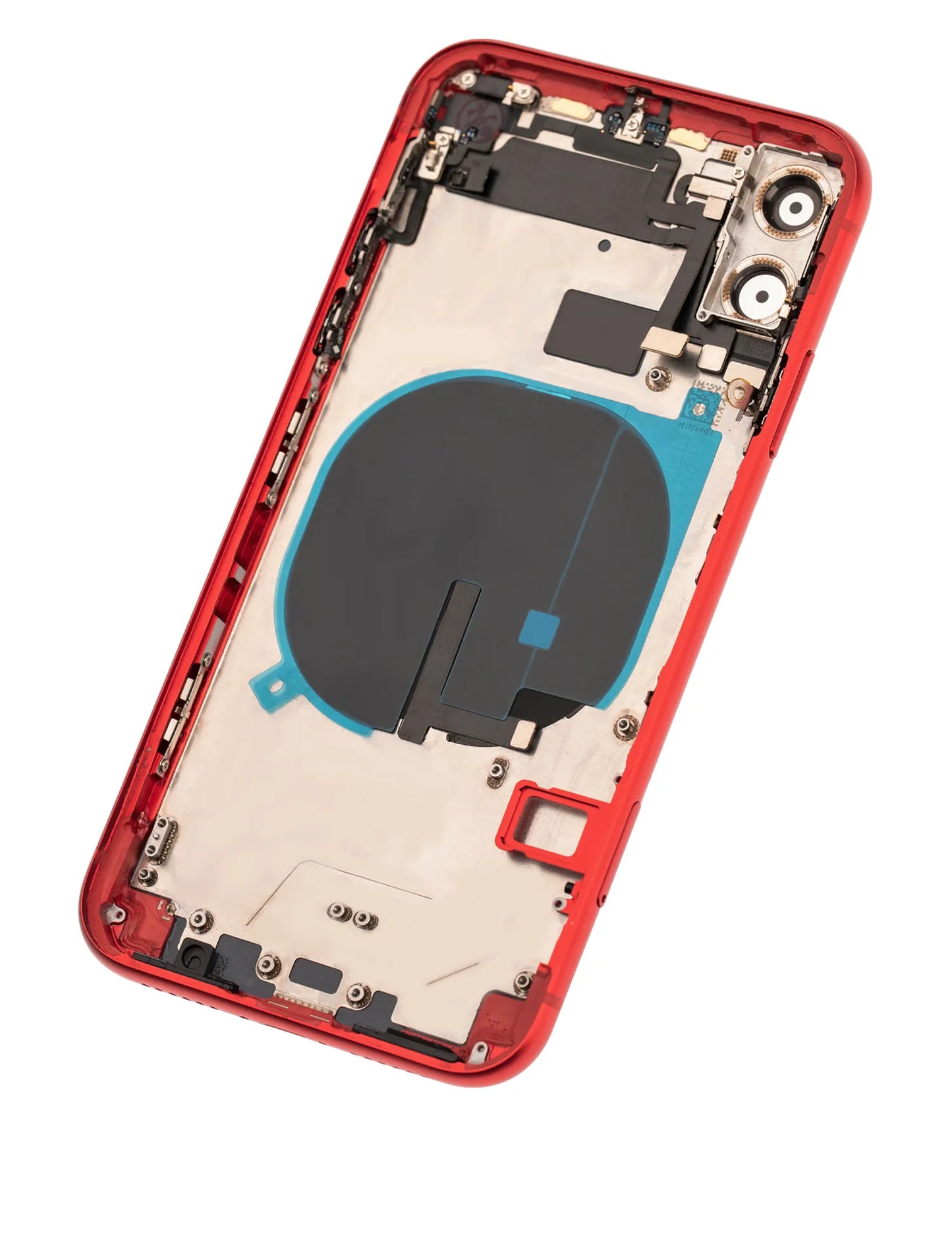 Back Housing W/ Small Components Pre-Installed For iPhone 11 (Used OEM) (Pull) (Red)