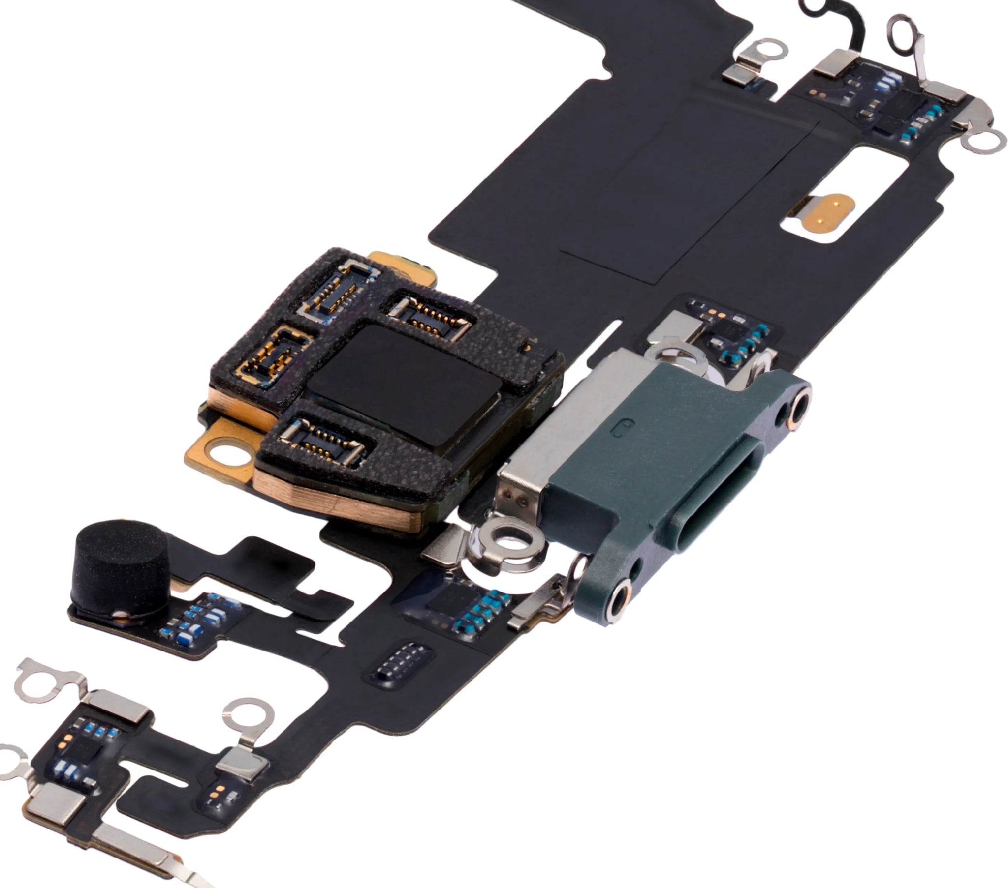 Charging Port Flex Cable With Board For iPhone 11 Pro Max (Used OEM) (Pull) (Midnight Green)