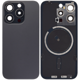 Back Glass w/ MagSafe Magnet For iPhone 15 Pro (Aftermarket) (Black Titanium) (No Logo)