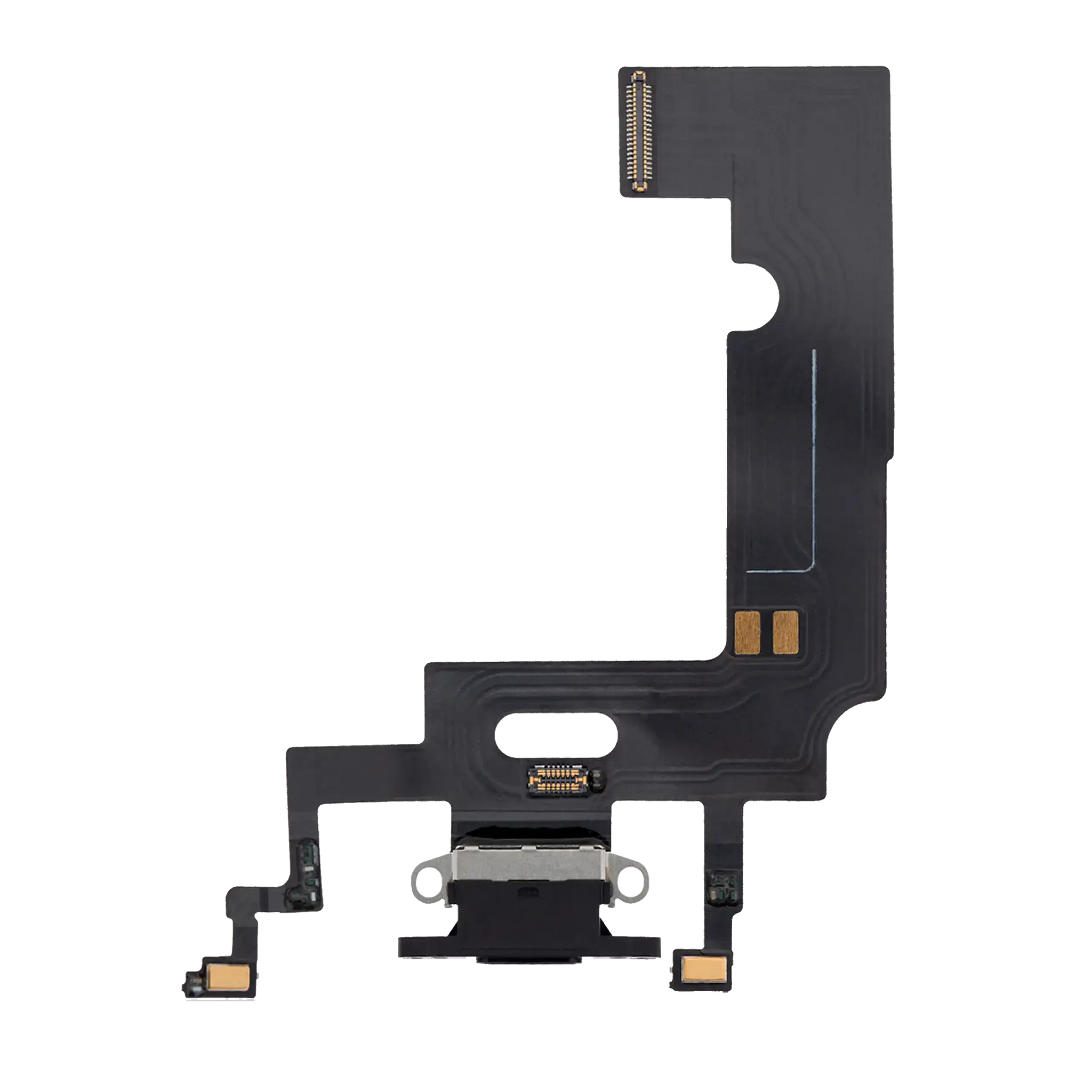 Charging Port Flex Cable For iPhone XR (Pull) (Black)