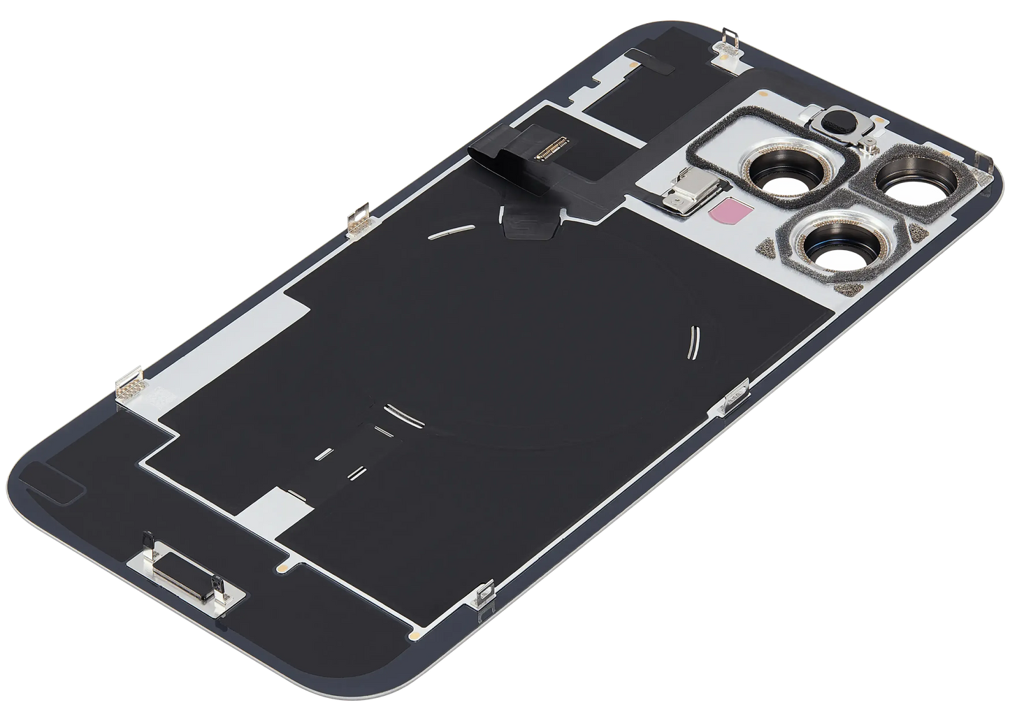 Back Glass w/ MagSafe Magnet & NFC & Flashlight Flex For iPhone 16 Pro Max (Pull) (Natural Titanium)