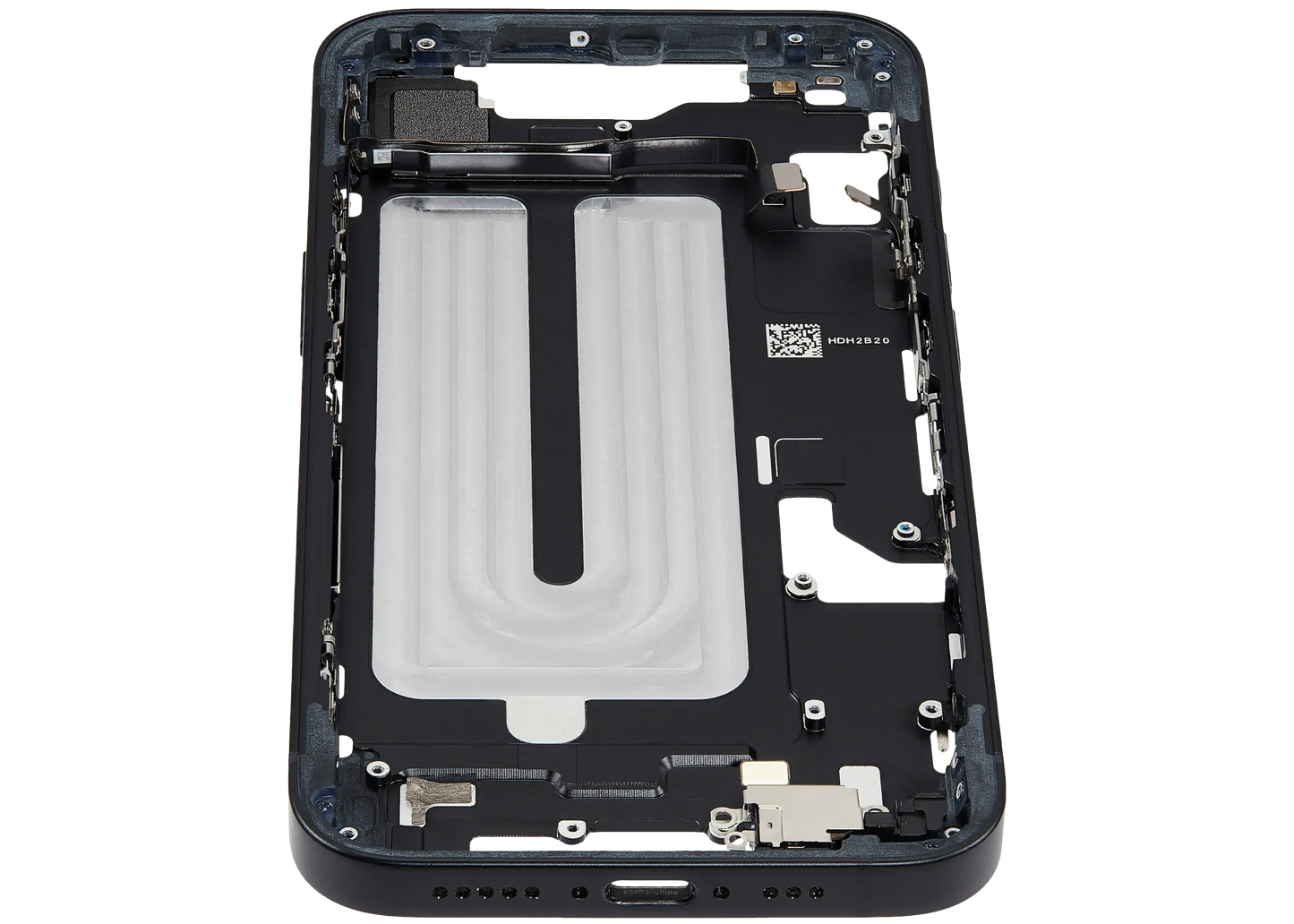 Mid-Frame Housing W/ Small Parts For iPhone 16e (EU / Global Version) (Pull) (Black)