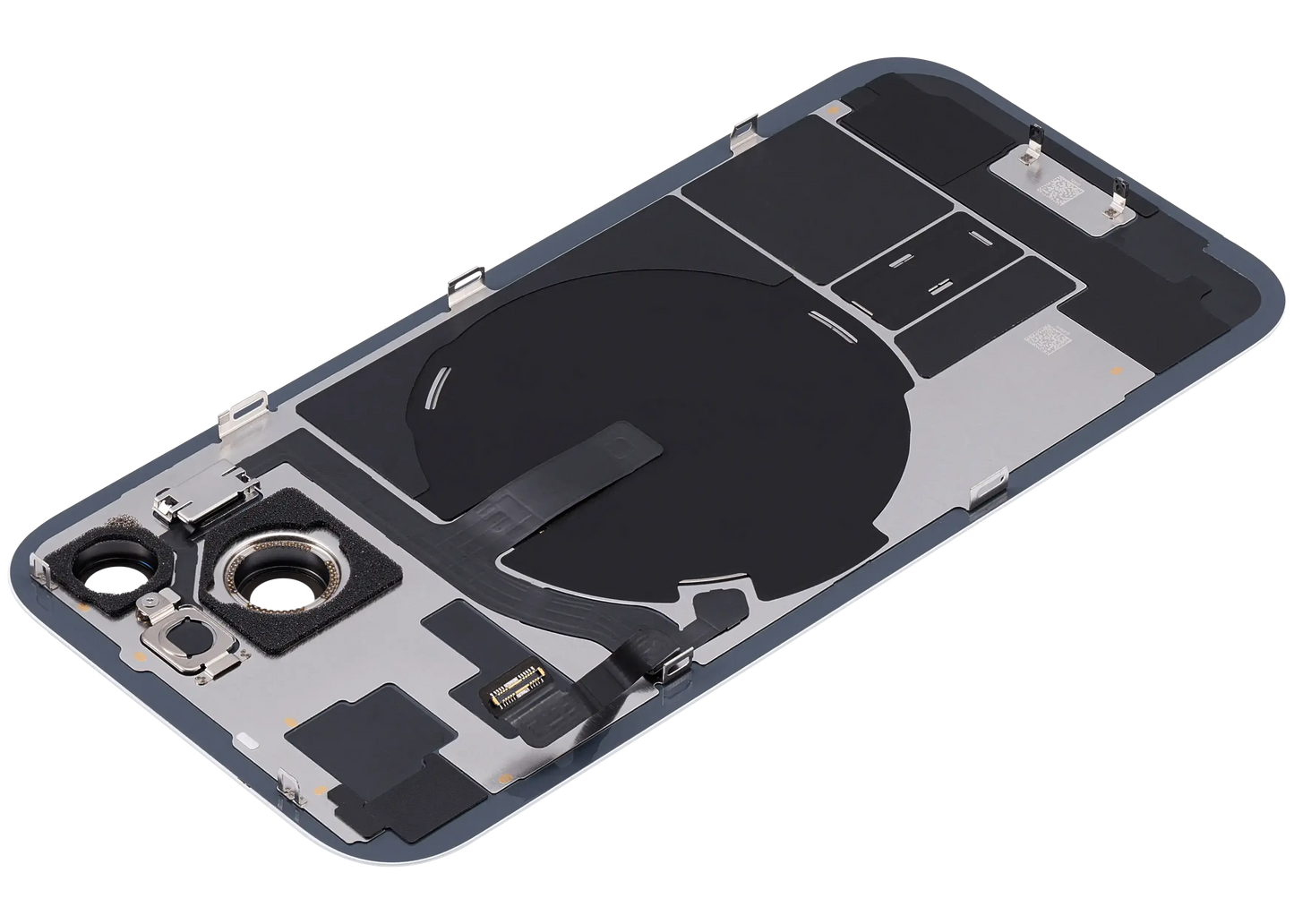 Back Glass w/ MagSafe Magnet & NFC & Flashlight Flex For iPhone 15 (Pull) (Blue)