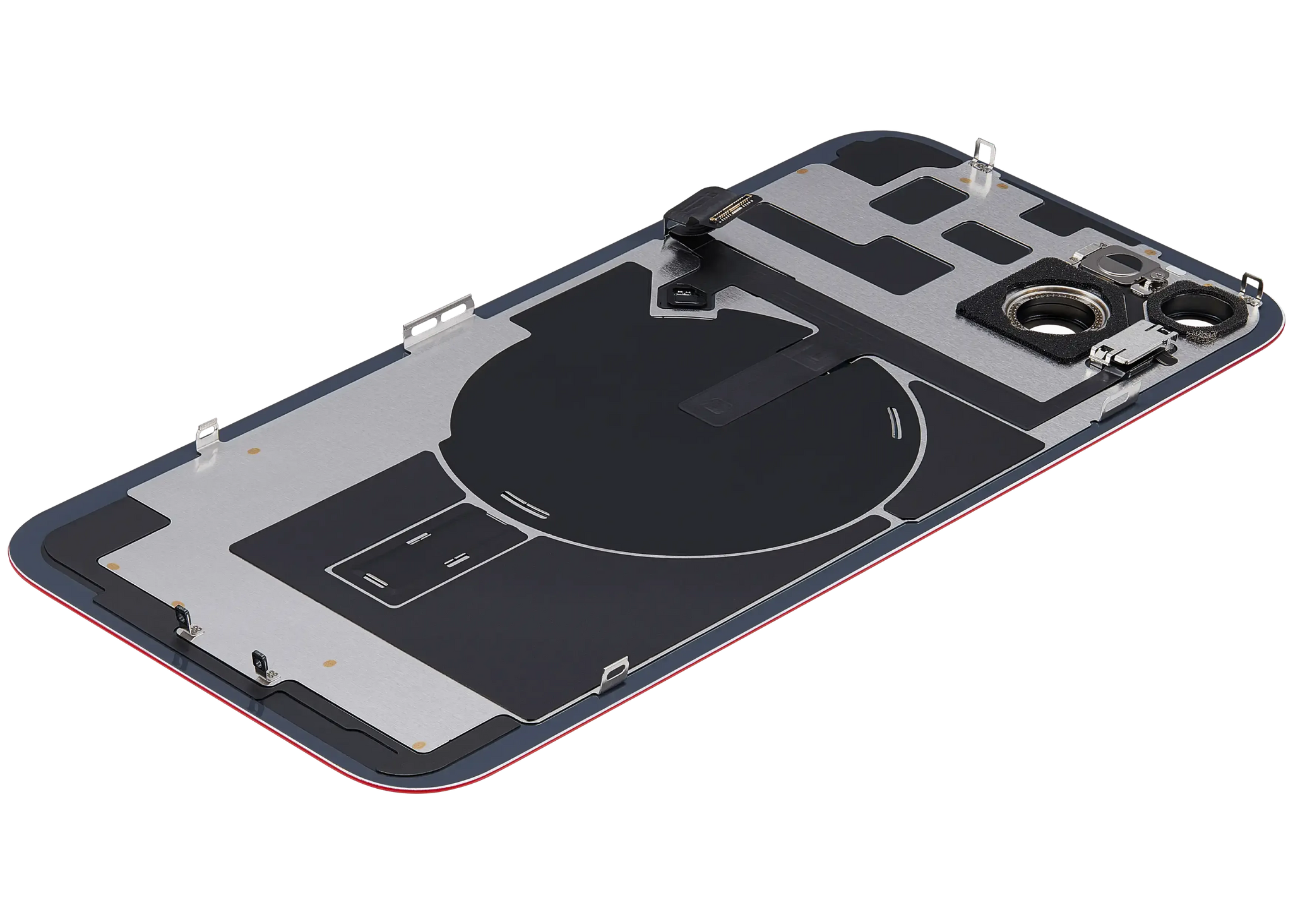 Back Glass w/ MagSafe Magnet & NFC & Flashlight Flex For iPhone 14 Plus (Pull) (Red)