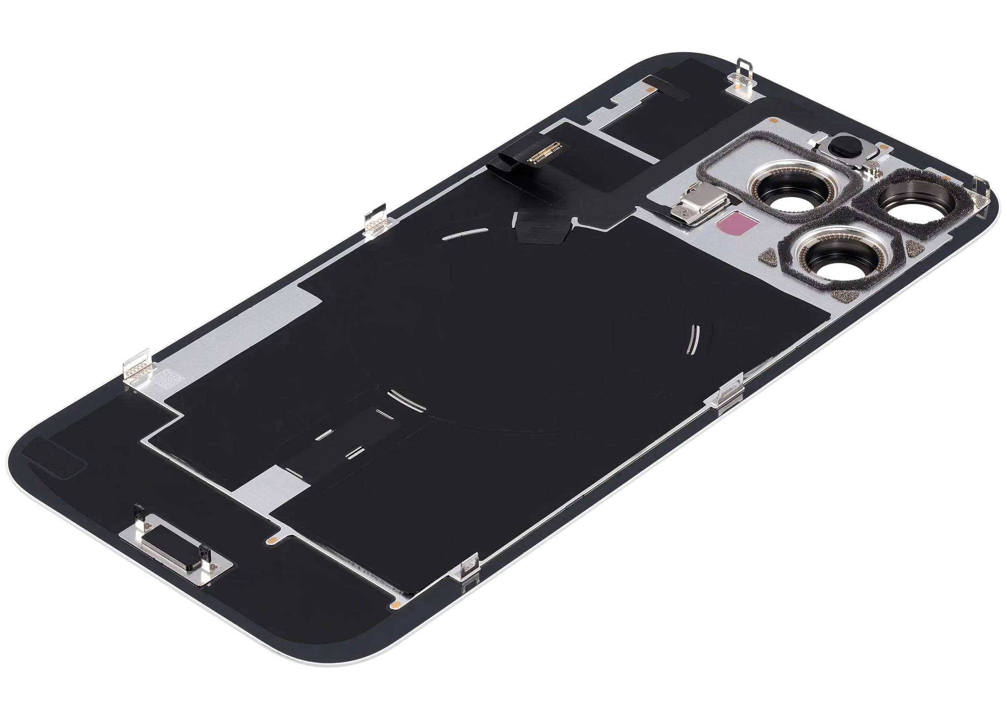 Back Glass w/ MagSafe Magnet & NFC & Flashlight Flex For iPhone 16 Pro Max (Pull) (White Titanium)