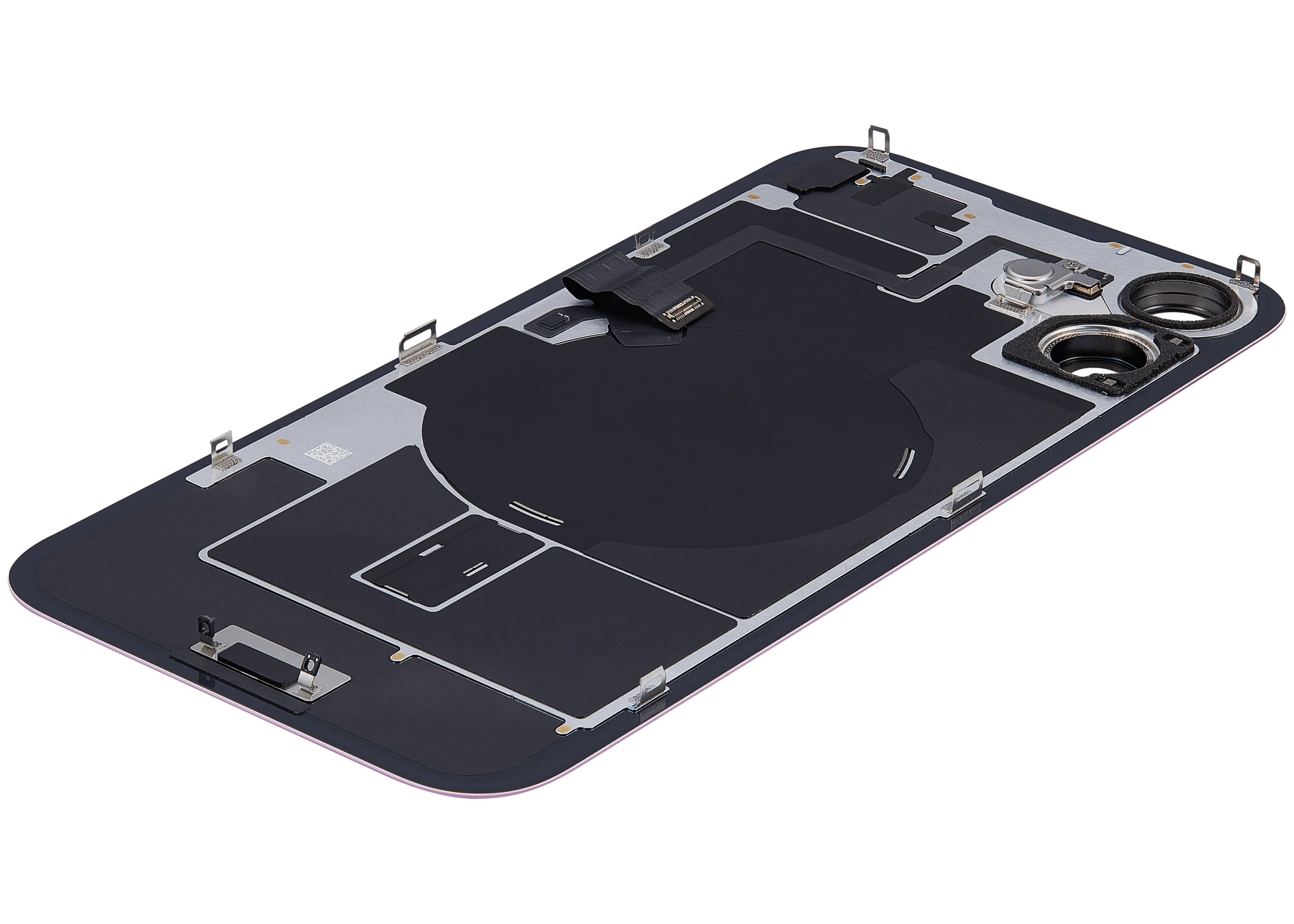 Back Glass w/ MagSafe Magnet & NFC & Flashlight Flex For iPhone 16 Plus (Pull) (Pink)