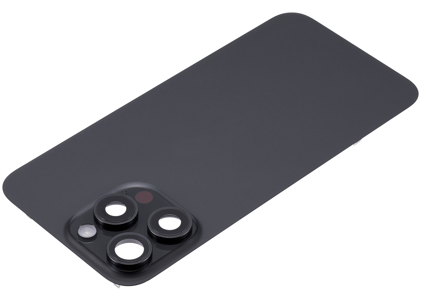 Back Glass w/ MagSafe Magnet & NFC & Flashlight Flex For iPhone 15 Pro Max (Pull) (Black Titanium)