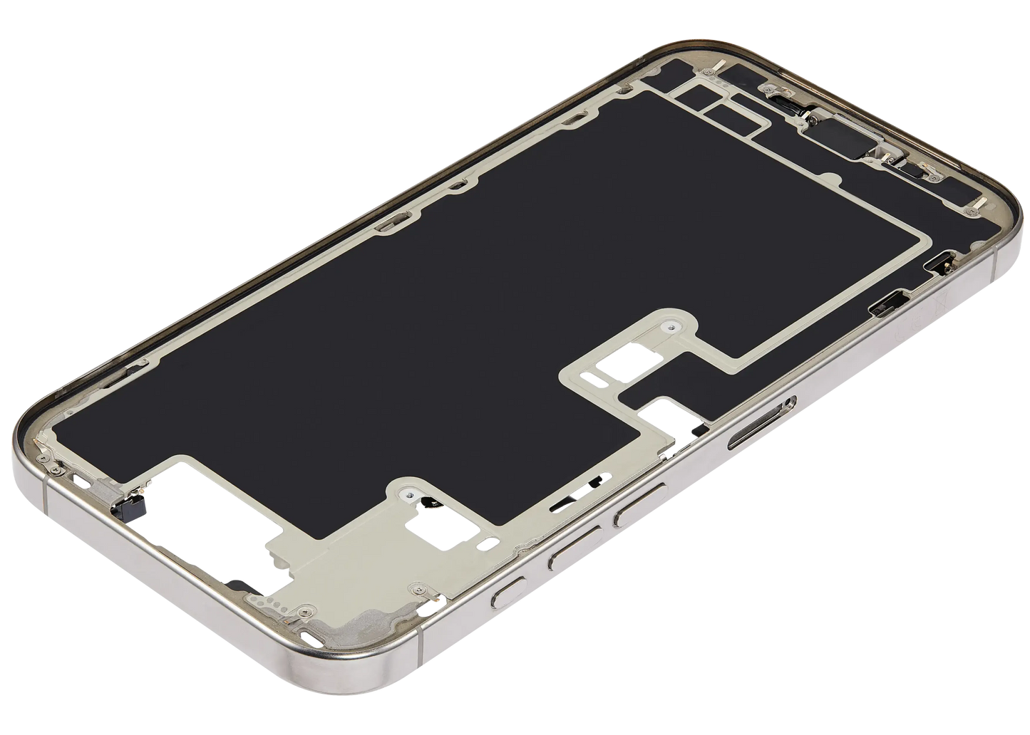 Mid-Frame Housing W/ Charging Port Flex & Small Parts For iPhone 16 Pro Max (EU / Global Version) (Pull) (Natural Titanium)