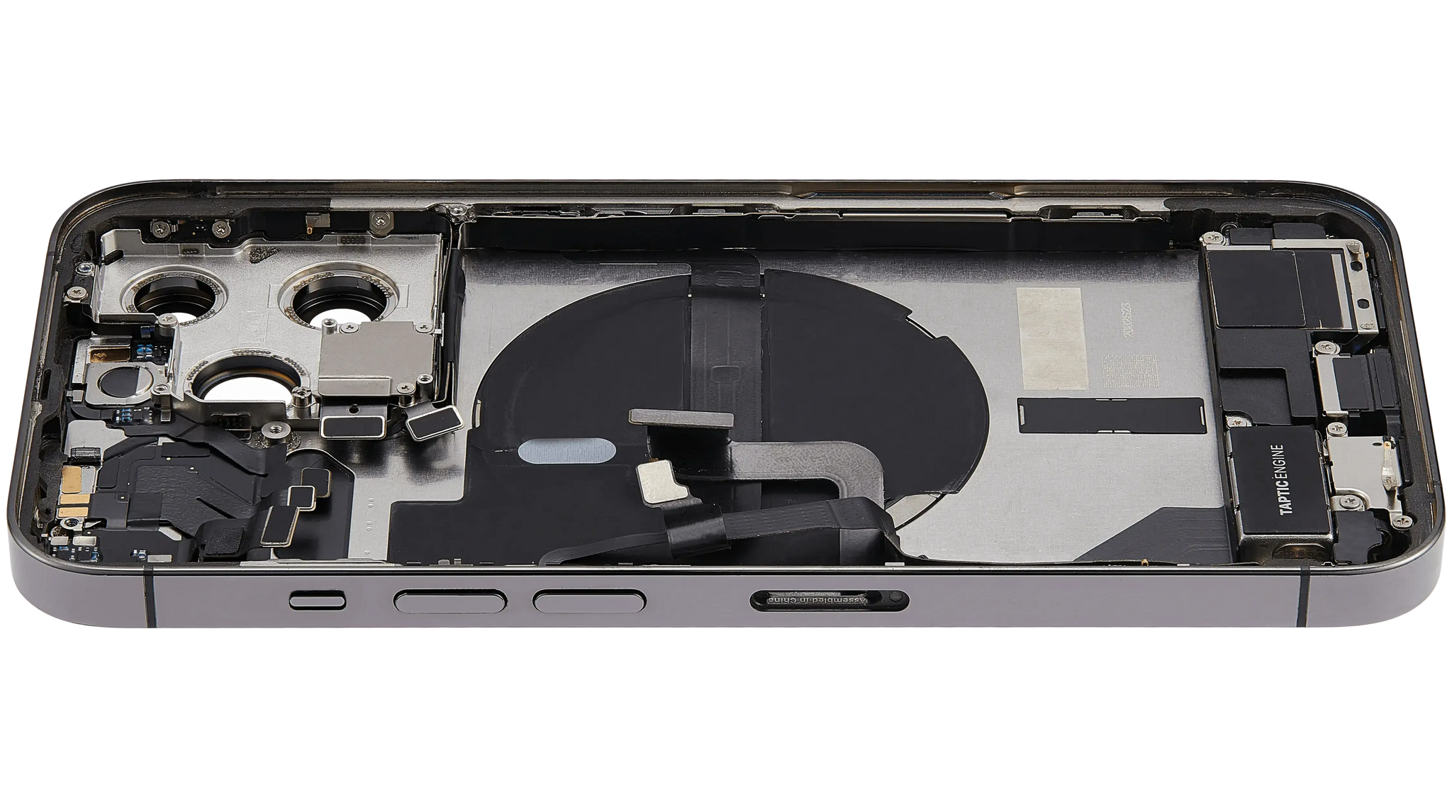 Back Housing W/ Charging Port Flex & Small Parts For iPhone 13 Pro (US Version) (Used OEM) (Pull) (Graphite)