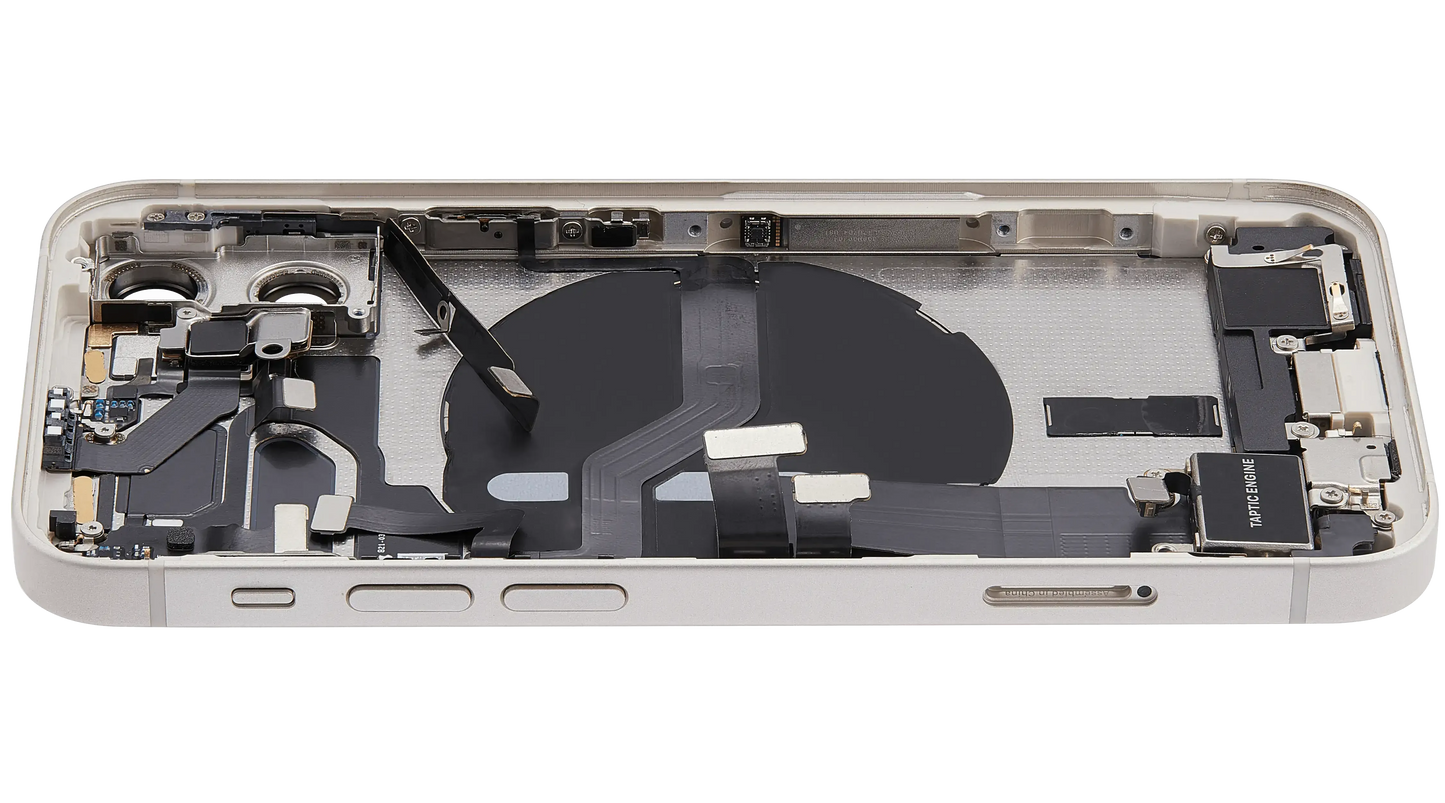 Back Housing W/ Charging Port Flex & Small Parts For iPhone 12 Mini (US Version) (Pull) (White)