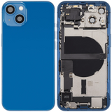 Back Housing W/ Charging Port Flex & Small Parts For iPhone 13 (US Version) (Used OEM) (Pull) (Blue)