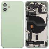 Back Housing W/ Charging Port Flex & Small Parts For iPhone 12 (US Version) (Used OEM) (Pull) (Green)