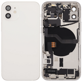 Back Housing W/ Charging Port Flex & Small Parts For iPhone 12 (US Version) (Used OEM) (Pull) (White)