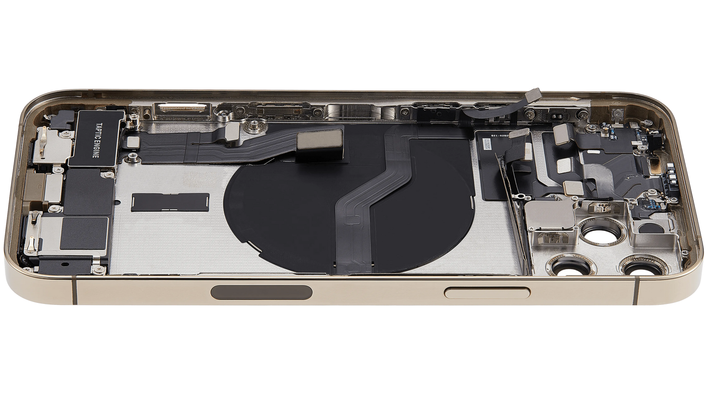 Back Housing W/ Charging Port Flex & Small Parts For iPhone 12 Pro (US Version) (Pull) (Gold)