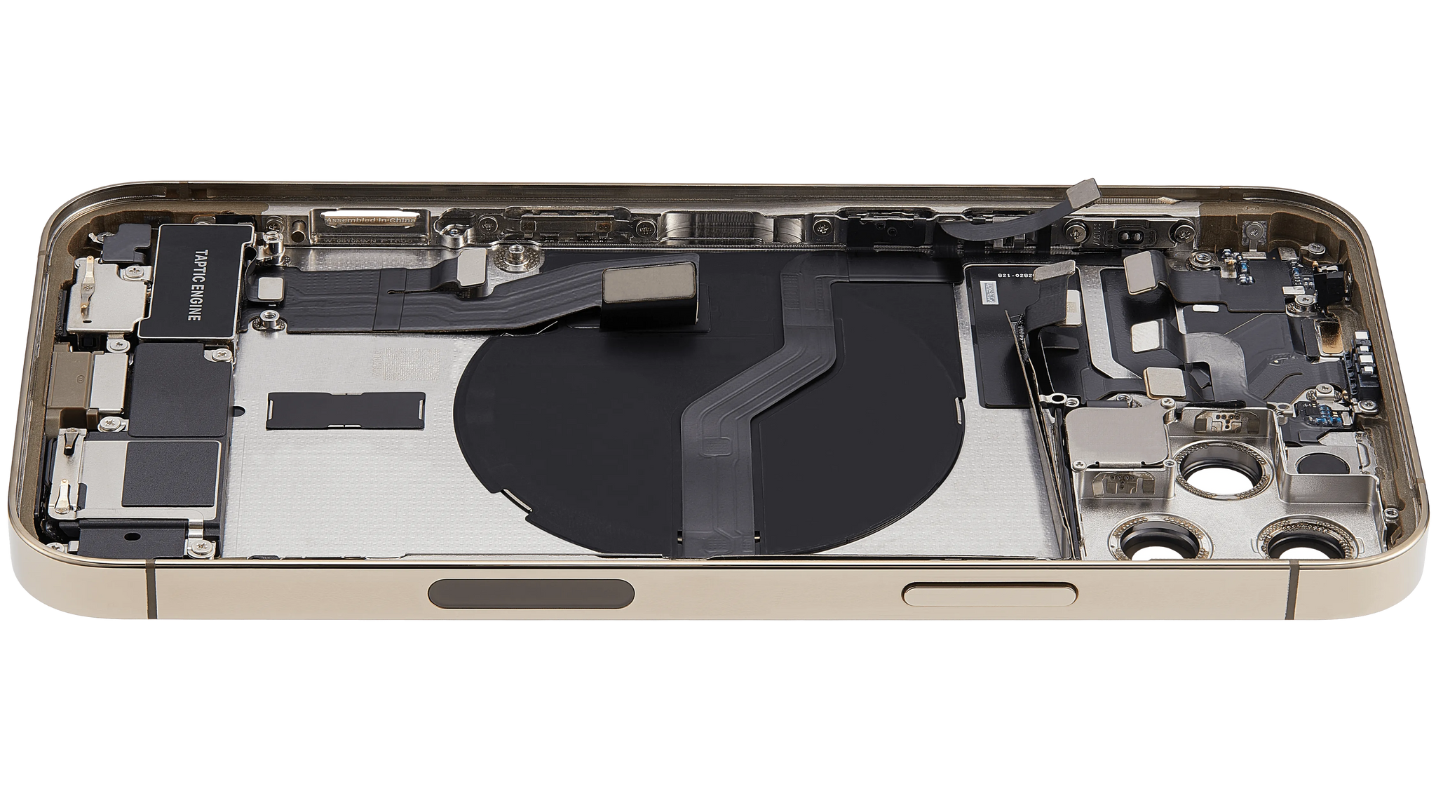 Back Housing W/ Charging Port Flex & Small Parts For iPhone 12 Pro (US Version) (Pull) (Gold)