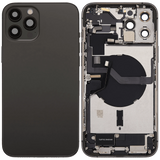 Back Housing W/ Charging Port Flex & Small Parts For iPhone 12 Pro Max (EU / Global Version) (Used OEM) (Pull) (Graphite)