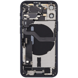 Back Housing W/ Charging Port Flex & Small Parts For iPhone 12 Mini (US Version) (Pull) (Black)