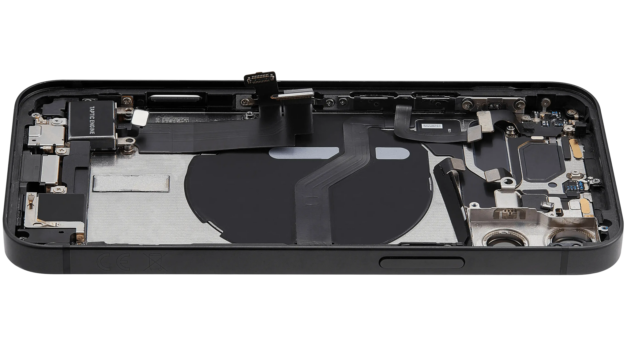 Back Housing W/ Charging Port Flex & Small Parts For iPhone 12 Mini (EU / Global Version) (Pull) (Black)