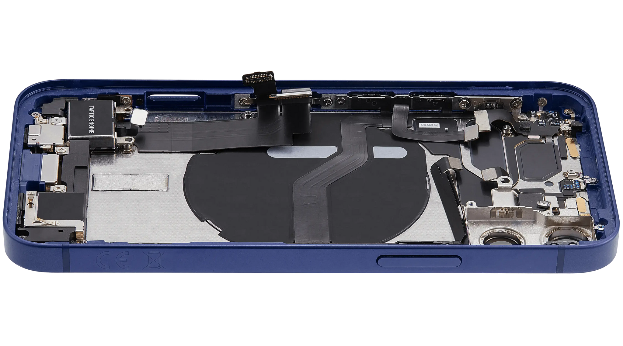 Back Housing W/ Charging Port Flex & Small Parts For iPhone 12 Mini (EU / Global Version) (Pull) (Blue)