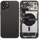Back Housing W/ Charging Port Flex & Small Parts For iPhone 12 Pro Max (US Version) (Used OEM) (Pull) (Graphite)