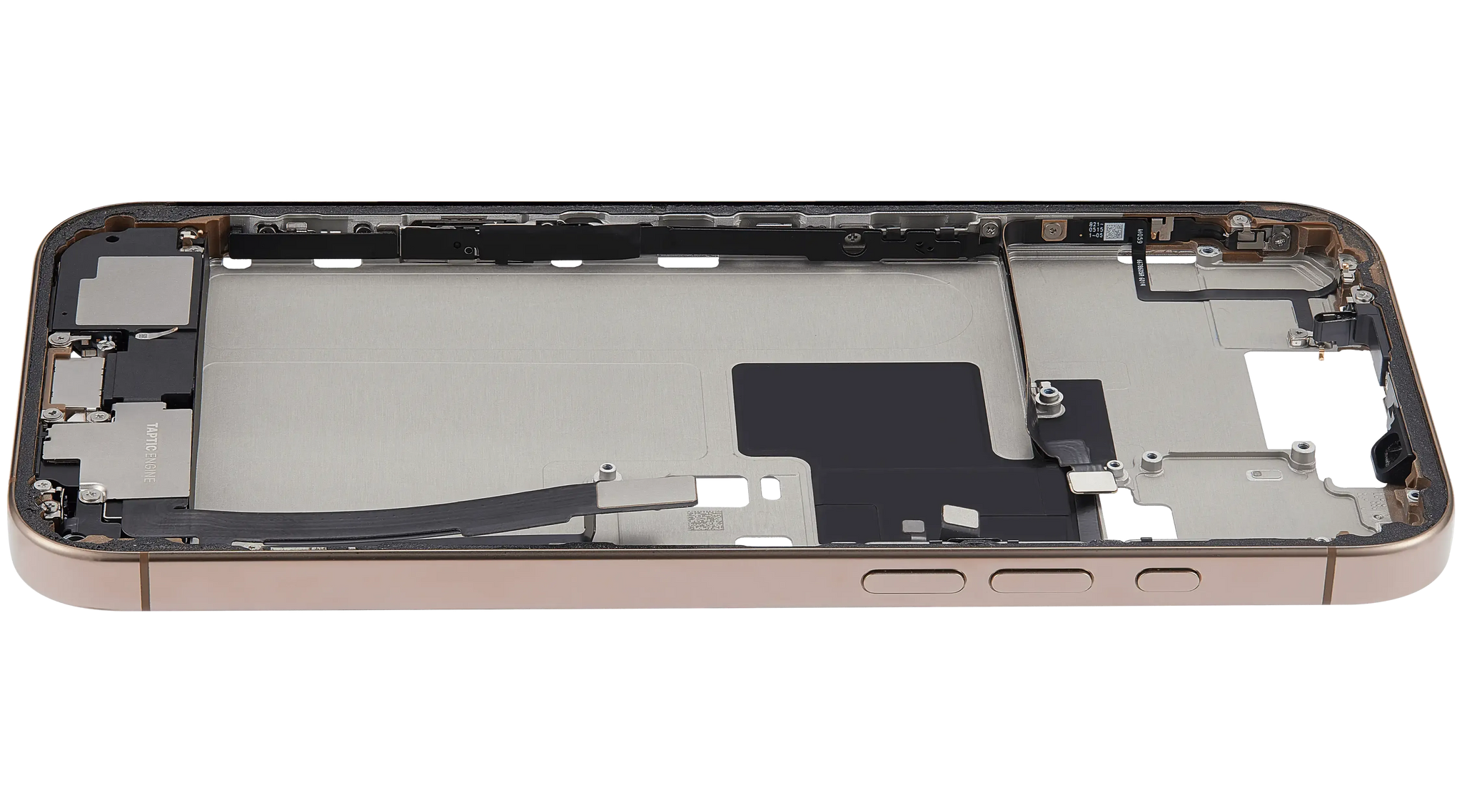 Mid-Frame Housing W/ Charging Port Flex & Small Parts For iPhone 16 Pro Max (US Version) (Pull) (Desert Titanium)